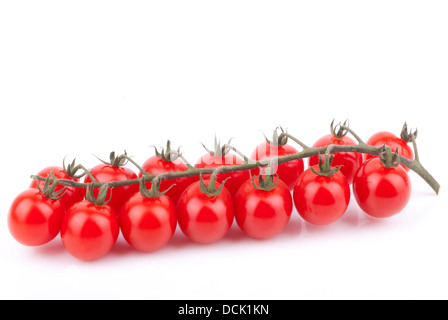 Red cherry tomatoes isolated on a white background. Stock Photo