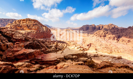 Jordan Petra mountains Middle East landscape desert highlands tree ...