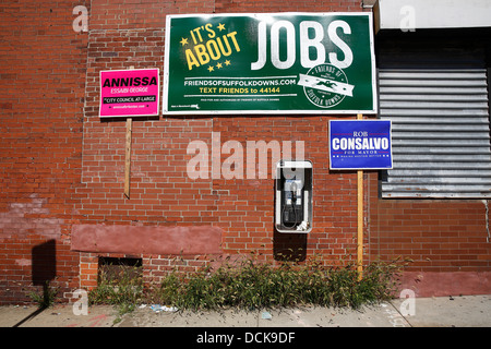 Election campaign posters, Boston, Massachusetts Stock Photo