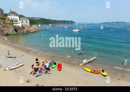 Cawsand beach Cornwall England UK on the Rame Peninsula.  Overlooks Plymouth Sound and adjoins Kingsand hamlet Stock Photo