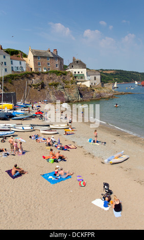 Cawsand beach Cornwall England UK on the Rame Peninsula.  Overlooks Plymouth Sound and adjoins Kingsand hamlet Stock Photo