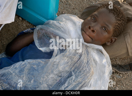 South Africa Limpopo Province Musina/Beit Bridge 9 January 2009 Influx Zimbabwians into South Africa Zimbabwe children Stock Photo