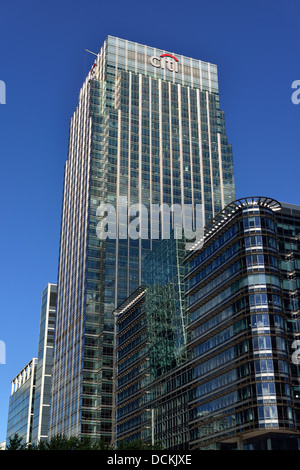 UK headquarters of CITI bank at 25 Canada Square, Canary Wharf, London ...