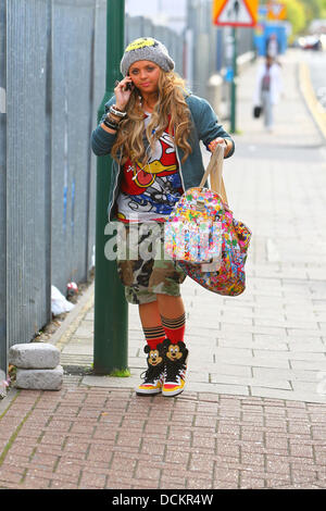 X Factor Finalist Jesy Nelson from Little Mix (Formerly Rhythmix)  arrives at the X factor studios  ahead of this weekends live shows  London, England - 07.10.11 Stock Photo