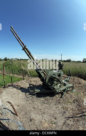 40mm anti-aircraft gun with bucket seat for the gunner Stock Photo - Alamy