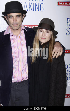 Gordon MacDonald and Holly Hunter  Opening night of the Broadway production of 'Relatively Speaking' at the Brooks Atkinson Theatre - Arrivals.  New York City, USA - 20.10.11 Stock Photo