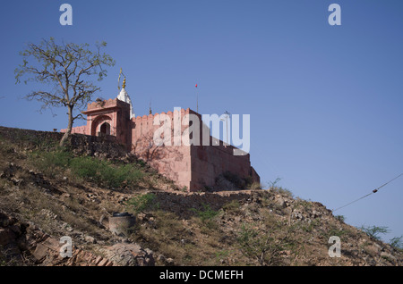 Surya Mandir ( Sun Temple ) above Galta Monkey Palace / Temple - Jaipur, Rajasthan, India Stock Photo