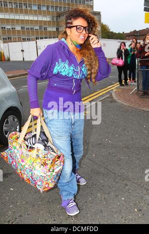 Jesy Nelson of Little Mix (Formerly Rhythmix)   arriving at 'The X Factor' studios ahead of tonight's elimination  London, England - 23.10.11 Stock Photo