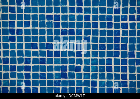 blue swimming pool mosaic Stock Photo