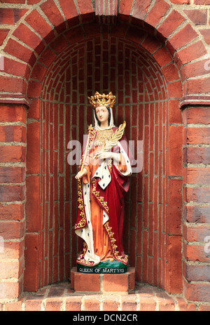 Walsingham, Queen of Martyrs statuette, Anglican Shrine of Our Lady of Walsingham, Norfolk England UK, religious religion icon Stock Photo