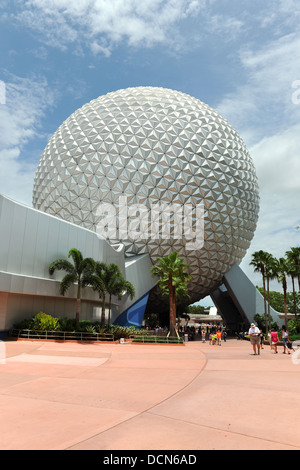 ORLANDO, FLORIDA - JUNE 06, 2012: Disney's EPCOT Center sphere during day Stock Photo