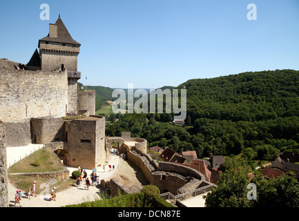 The 13th century Chateau de Castelnaud at castelnaud la Chapelle, the Dordogne, France Europe Stock Photo