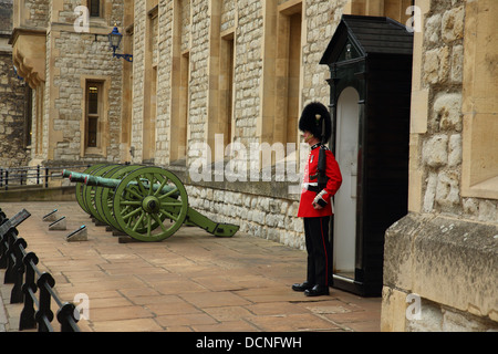Guard at Tower of London, England Stock Photo