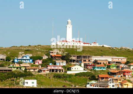 light house at Farol de Santa Marta, Santa Catarina, Brazil Stock Photo