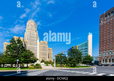 Niagara Square and City Hall in the city of Buffalo New York United States Stock Photo