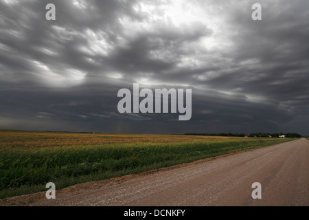 Large thunderstorm approaching. Stock Photo