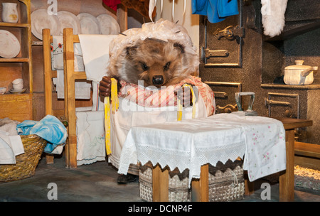 Great Britain, England, Cumbria, Lake District, Bowness-on-Windermere, World of Beatrix Potter, Mrs. Tiggy-Winkle character Stock Photo