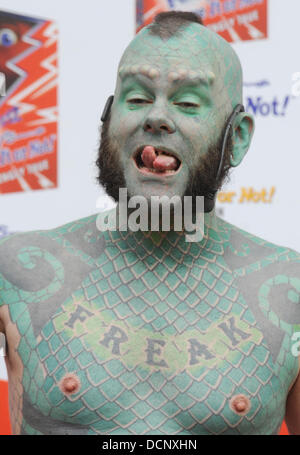 Erik Sprague aka 'The Lizardman'   at the launch of Ripley's Believe It Or Not book launch at Ripley's, Piccadilly  London, England- 27.10.11 Stock Photo