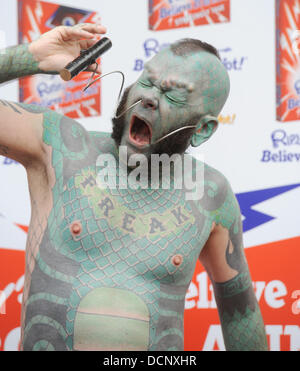 Erik Sprague aka 'The Lizardman'   at the launch of Ripley's Believe It Or Not book launch at Ripley's, Piccadilly  London, England- 27.10.11 Stock Photo