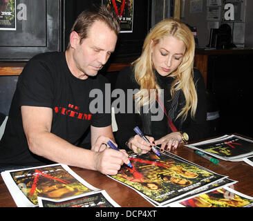 Michael Biehn & wife Jennifer Blanc  The IFI (Irish Film Institute) Horrorthon screening of 'The Victim' in Temple Bar  Dublin, Ireland - 29.10.11 Stock Photo