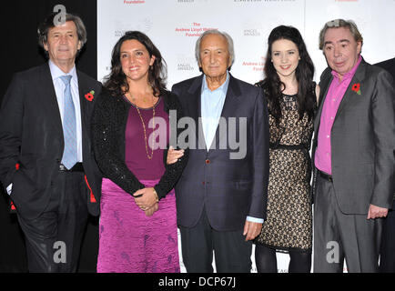 Melvyn Bragg, Lord Andrew Lloyd Webber, Michael Winner, Danielle Hope, Bettany Hughes English Heritage Angel Awards - photocall held at The Palace Theatre. London, England - 31.10.11 Stock Photo