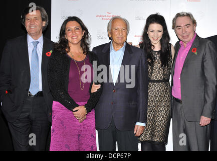 Melvyn Bragg, Lord Andrew Lloyd Webber, Michael Winner, Danielle Hope, Bettany Hughes English Heritage Angel Awards - photocall held at The Palace Theatre. London, England - 31.10.11 Stock Photo
