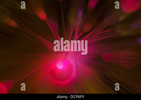 radiating bokeh lights light aesthetically pleasing colors fiber optics communication cable channels connection data Stock Photo