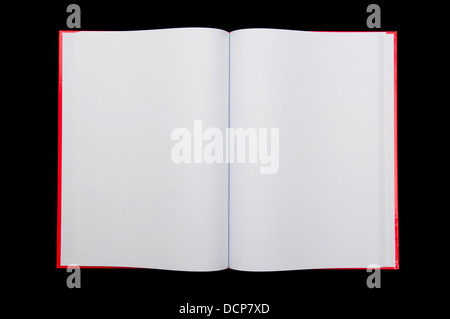 Blank notebook on black background Stock Photo