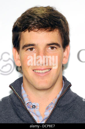 Star Quarterback Eli Manning launches his limited edition 'Citizen Eco-Drive Perpetual Chrono A-T ' watch at Macy's Herald Square New York City, USA - 01.11.11 Stock Photo