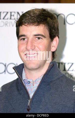 Star Quarterback Eli Manning launches his limited edition 'Citizen Eco-Drive Perpetual Chrono A-T ' watch at Macy's Herald Square New York City, USA - 01.11.11 Stock Photo