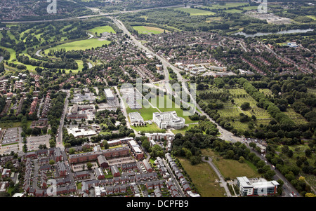 aerial view of West Didsbury, Manchester looking south Stock Photo