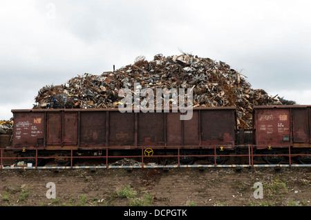Scrap metal recycling yard Duisburg Germany Stock Photo
