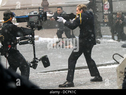 Matthew Modine,  on the Batman movie set of 'The Dark Knight Rises' New York City, USA - 06.11.11 Stock Photo