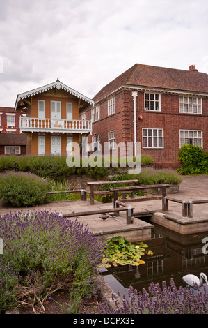 Charles Dickens Chalet Now In Rochester Kent Uk which was located at Gads Hill Place Higham which was used as his summer study Stock Photo