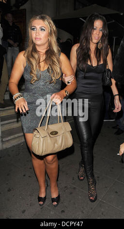 Lauren Goodger leaving Aura nightclub appearing rather worse for wear. London, England - 10.11.11 Stock Photo