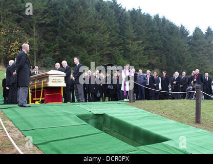 Jimmy Savile is buried at the Woodlands cemetery in Scarborough, North ...