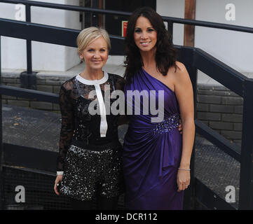 Lisa Maxwell, Andrea McLean 'Loose Women' leaving the ITV studios and heading for the Christmas with the Loose Women DVD launch party - Photocall London, England - 10.11.11 Stock Photo