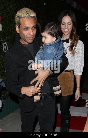 Tony Kanal and his family  Celebrities arrive at the 'Harajuku Mini' Launch Party at Jim Henson Studios Los Angeles, California - 12.11.11 Stock Photo