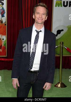 Neil Patrick Harris The premiere of Walt Disney Pictures' 'The Muppets' at the El Capitan Theatre - Arrivals Los Angeles, California - 12.11.11 Stock Photo