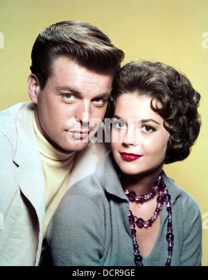 NATALIE WOOD US film actress with first husband actor Robert Wagner about 1958 Stock Photo