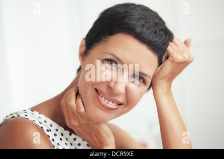 Beautiful middle aged woman Stock Photo