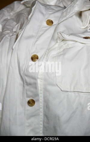 Bright white cotton shirt Stock Photo