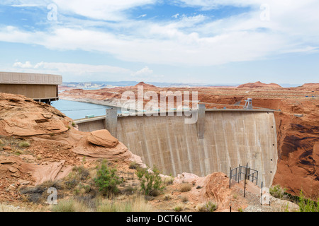 The Glen Canyon Dam on Lake Powell near Page, Arizona, USA Stock Photo