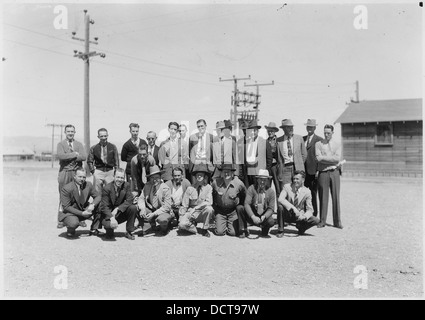 CCC Camp BR-7 Shoshone Project, Lovell, Wyoming, Lovell business men from service clubs of Lovell, Wyoming, who were... - - 293506 Stock Photo