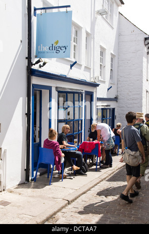 St Ives a seaside destination in Cornwall, England  UK The Digey cafe Stock Photo