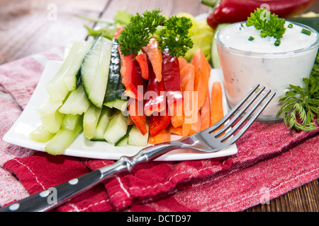 Crudites stripes (fresh diet food) Stock Photo