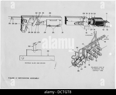 Electrical door locking and operating device, Figure 4, Mechanism assembly. - - 296685 Stock Photo