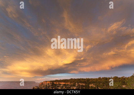 Sunset Over Yaki Point In Grand Canyon National Park; Arizona, United ...