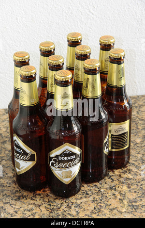 Dorada Especial, beer brewed in Tenerife, Canary Islands Stock Photo ...