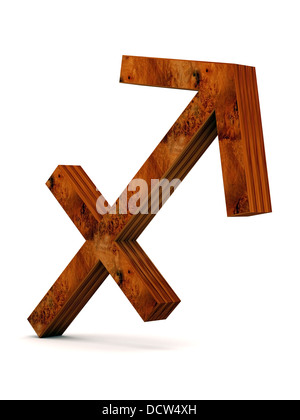 wooden zodiac sign Stock Photo